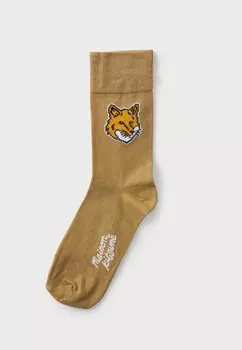 Носки FOX HEAD SOCKS UNISEX Maison Kitsun, светло-коричневый