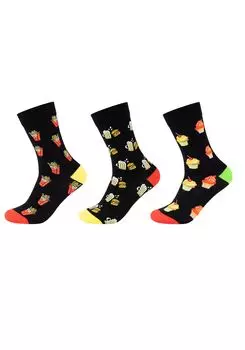 Носки Fun Socks 3 шт motifs, красный
