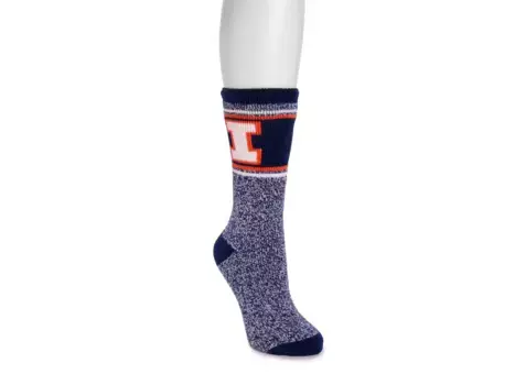 Носки Game Day Unisex Heat Retainer Crew Socks Muk Luks, цвет illinois