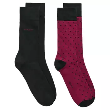 Носки Gant Dot And Solid 2 pairs, красный/черный