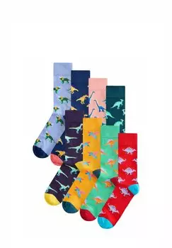Носки GEOMETRIC PATTERN 8 PACK Next, красный