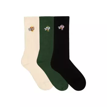 Носки GOLF WANG Romeo Glitter Socks (3 Pack), цвет Cream /Dark Green /Black