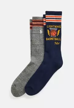 Носки GRAPHIC COTTON BLEND CREW SOCK 2 PACK Polo Ralph Lauren, темно-синий