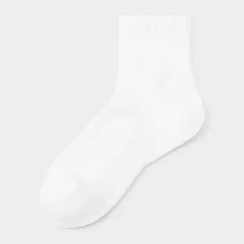 Носки GU в рубчик, белый