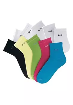 Носки H.I.S, цвет Azure/Light yellow/Green/Pink/Black/White