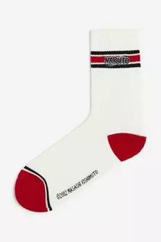 Носки H&M Naruto Motif-detail, белый/красный