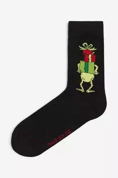 Носки H&M x The Grinch Motif-detail, черный