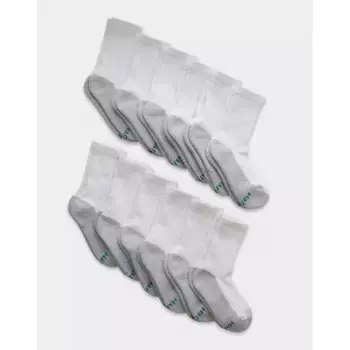 Носки Hanes Boys' 12pk Cushioned Crew Athletic Socks, цвет White