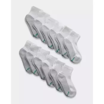 Носки Hanes Boys' 12pk с мягкой подошвой для занятий спортом, цвет White