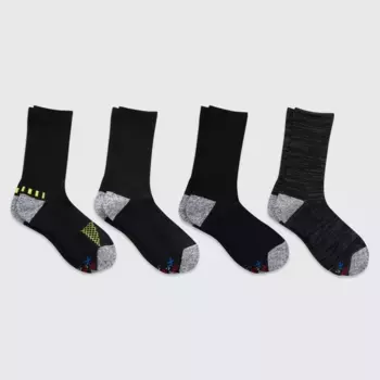 Носки Hanes Premium Men's Performance Filament Crew Socks 4pk, цвет Black