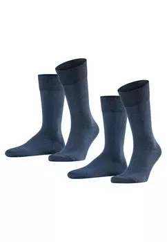 Носки HAPPY 2-PACK EVERYDAY CASUAL FALKE, цвет blau-meliert