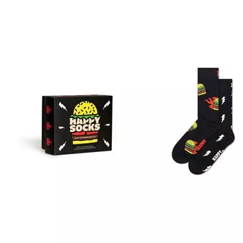 Носки Happy Blast Off Burgers Gift Set Half long 2 шт, разноцветный