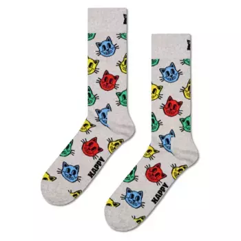 Носки Happy Cat crew, серый