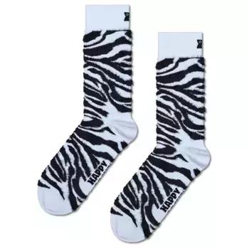 Носки Happy Fluffy zebra crew, белый