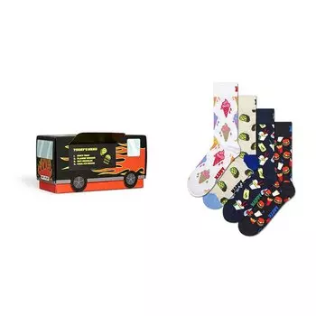 Носки Happy Food and truck gift Half long 4 шт, разноцветный