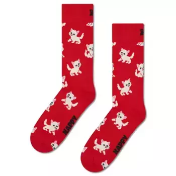 Носки Happy Kitten crew, красный