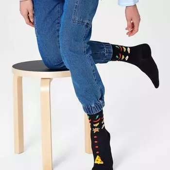 Носки Happy Pizza Invaders HS074-H, синий