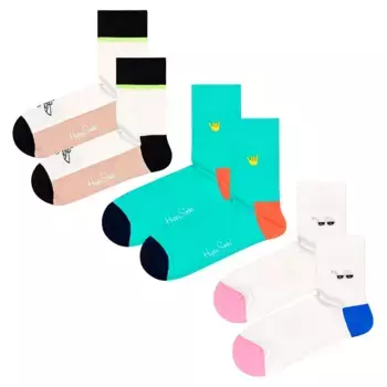 Носки Happy PK6736 3 pairs, синий/белый