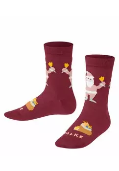 Носки HAPPY SANTA FALKE, цвет ruby