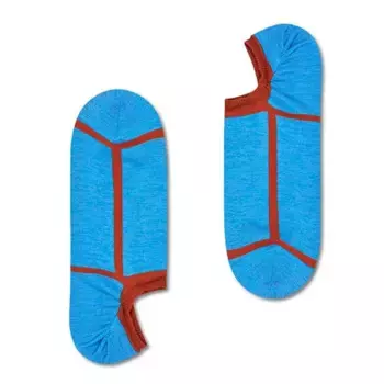 Носки Happy Short Dressed Minimal Compact No Show Blue and Orange long, синий