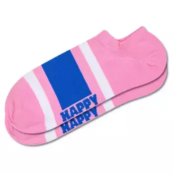Носки Happy Simple stripe no show, розовый