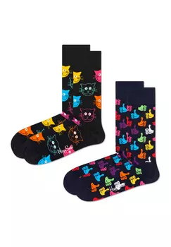 Носки Happy Socks 2 Pack Classic Cat Socks, цвет multi_coloured