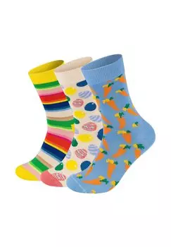 Носки Happy Socks 3 Pack Eggs Gradient Stripe Carrot Socks, цвет multi_coloured