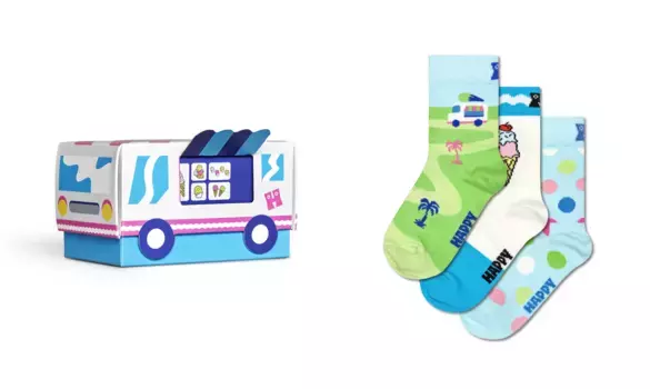 Носки Happy Socks (3 пары), подарочный набор Pet House, цвет Bunt