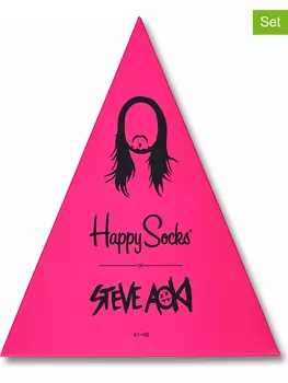 Носки Happy Socks 3tlg. Geschenkset Steve Aoki, красочный