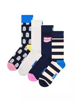 Носки Happy Socks 4er Pack, цвет milk cartoon