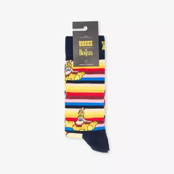 Носки Happy Socks из смесового хлопка с принтом, синий