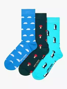 Носки happy socks lite с пингвинами HS Lite, разноцветный