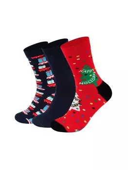 Носки Happy Socks Socks Holiday Tree, цвет navy/red