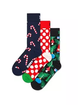 Носки Happy Socks X-Mas, цвет Navy/bright red
