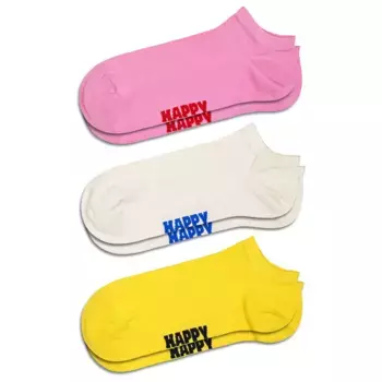 Носки Happy Solid no show 3 pairs, разноцветный