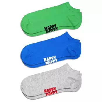 Носки Happy Solid no show 3 pairs, разноцветный