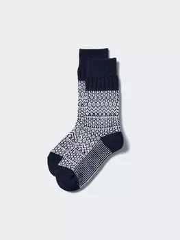 Носки heattech фэр-айл Uniqlo, синий