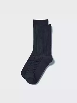 Носки heattech кабельные ребристые Uniqlo, синий