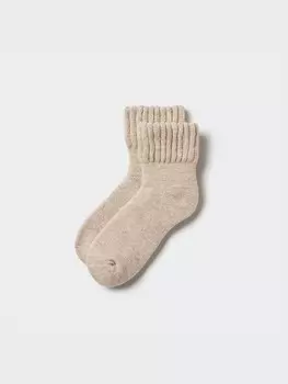 Носки heattech комнатный ворс Uniqlo, бежевый
