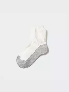 Носки heattech половинная длина, ворс, мягкая посадка Uniqlo, белый