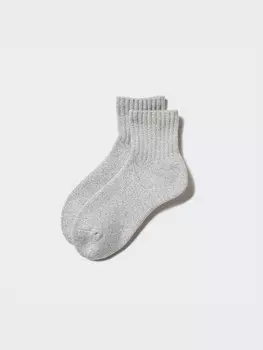 Носки heattech половинная длина, ворс Uniqlo, серый