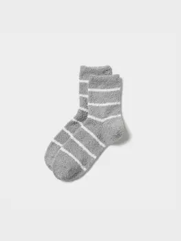 Носки heattech половинной длины, пушистые Uniqlo, серый