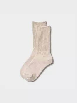 Носки heattech суфле Uniqlo, бежевый
