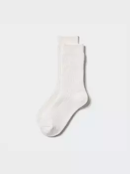 Носки heattech в рубчик Uniqlo, белый