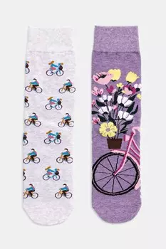 Носки хлопковые 2 шт. в упаковке Medicine, мультиколор