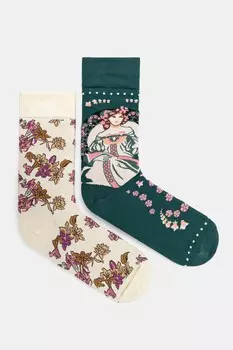 Носки хлопковые 2 шт. в упаковке Medicine, мультиколор