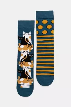 Носки хлопковые 2 шт. в упаковке Medicine, мультиколор