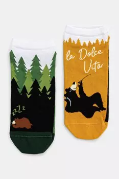 Носки хлопковые 2 шт. в упаковке Medicine, мультиколор