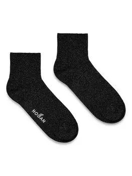 Носки Hogan с люрексом в рубчик, черный