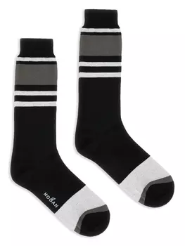 Носки Hogan в полоску, черный